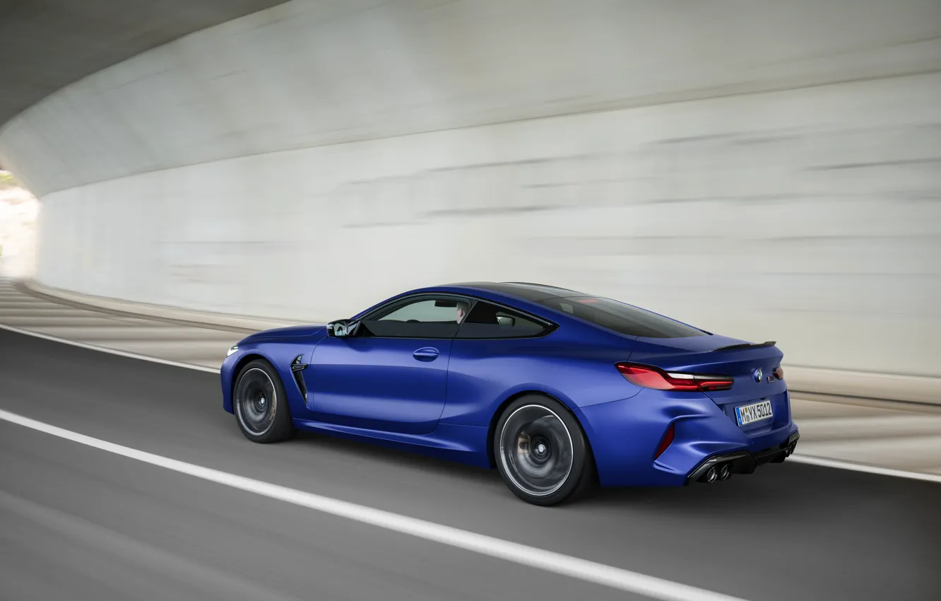 Photo wallpaper road, coupe, speed, BMW, 2019, BMW M8, M8, M8 Competition Coupe