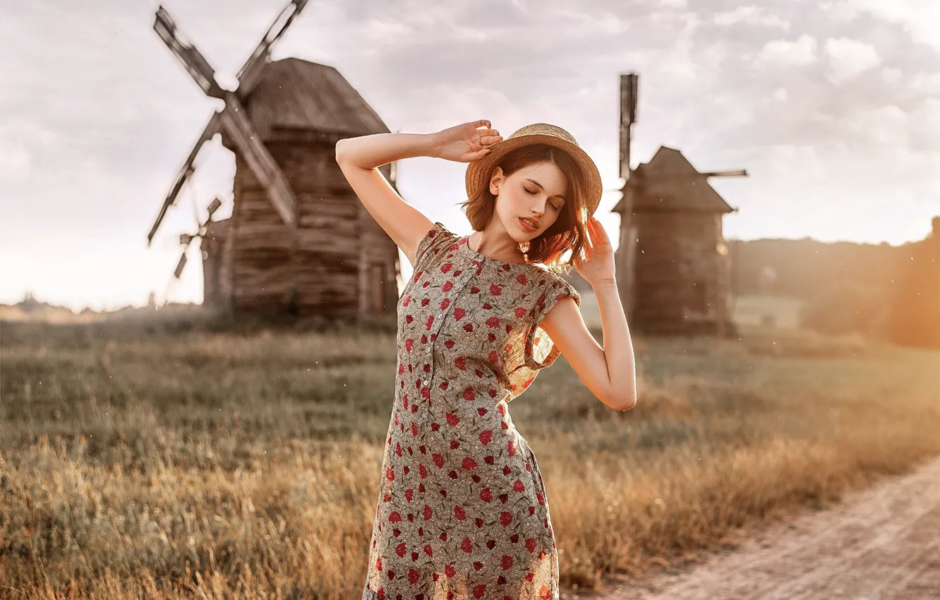 Photo wallpaper summer, girl, sweetheart, model, feelings, portrait, hat, makeup