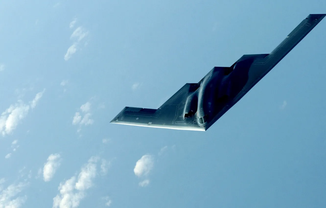 Photo wallpaper Spirit, B-2, bomber, Northrop, strategic, American heavy unobtrusive