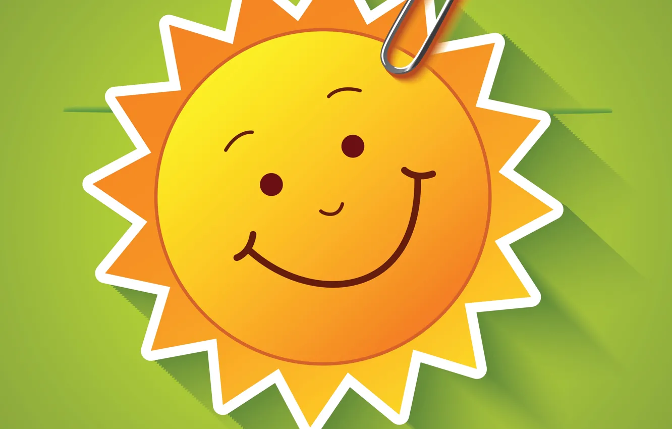 Photo wallpaper The sun, Smile, Clip