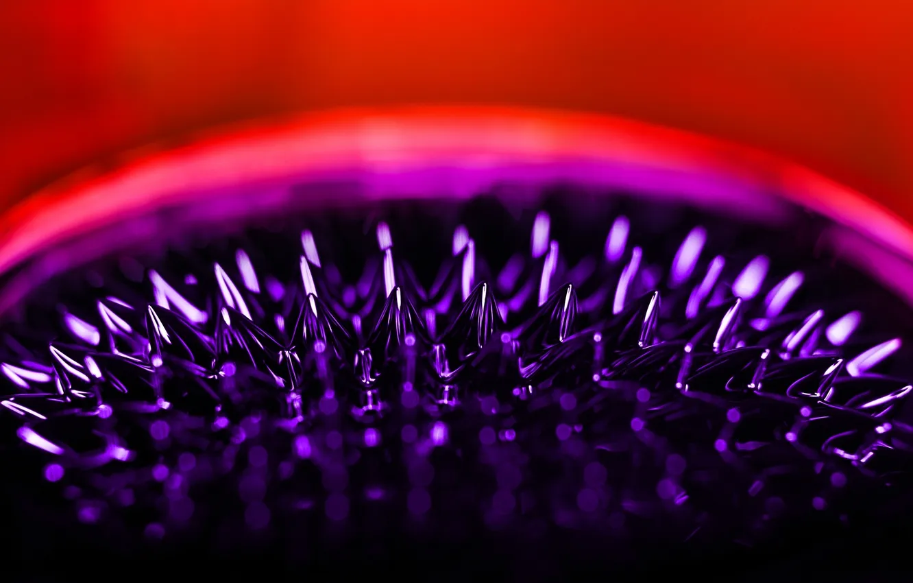 Photo wallpaper purple, macro, Ferromagnetic fluid