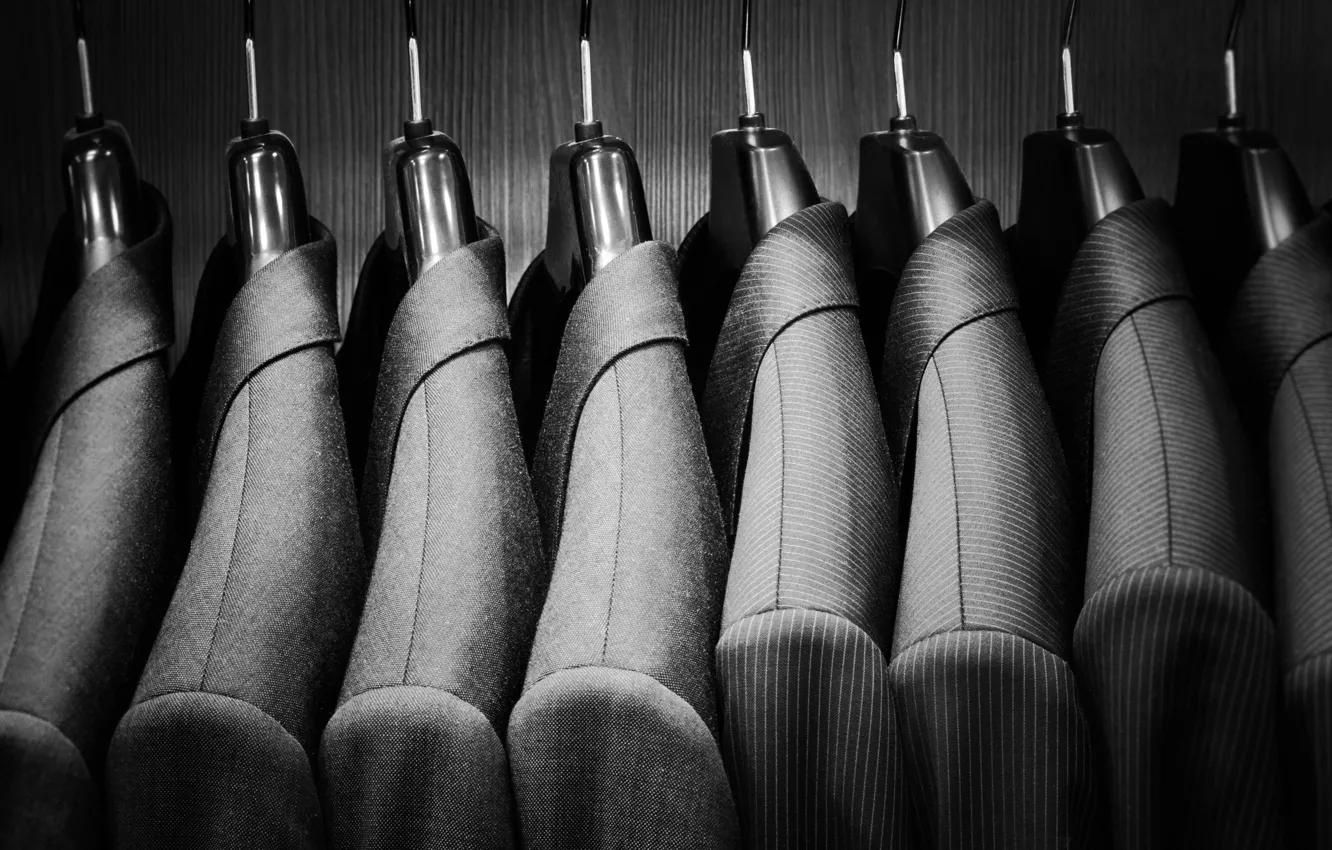 Photo wallpaper elegance, costumes, clothes hangers