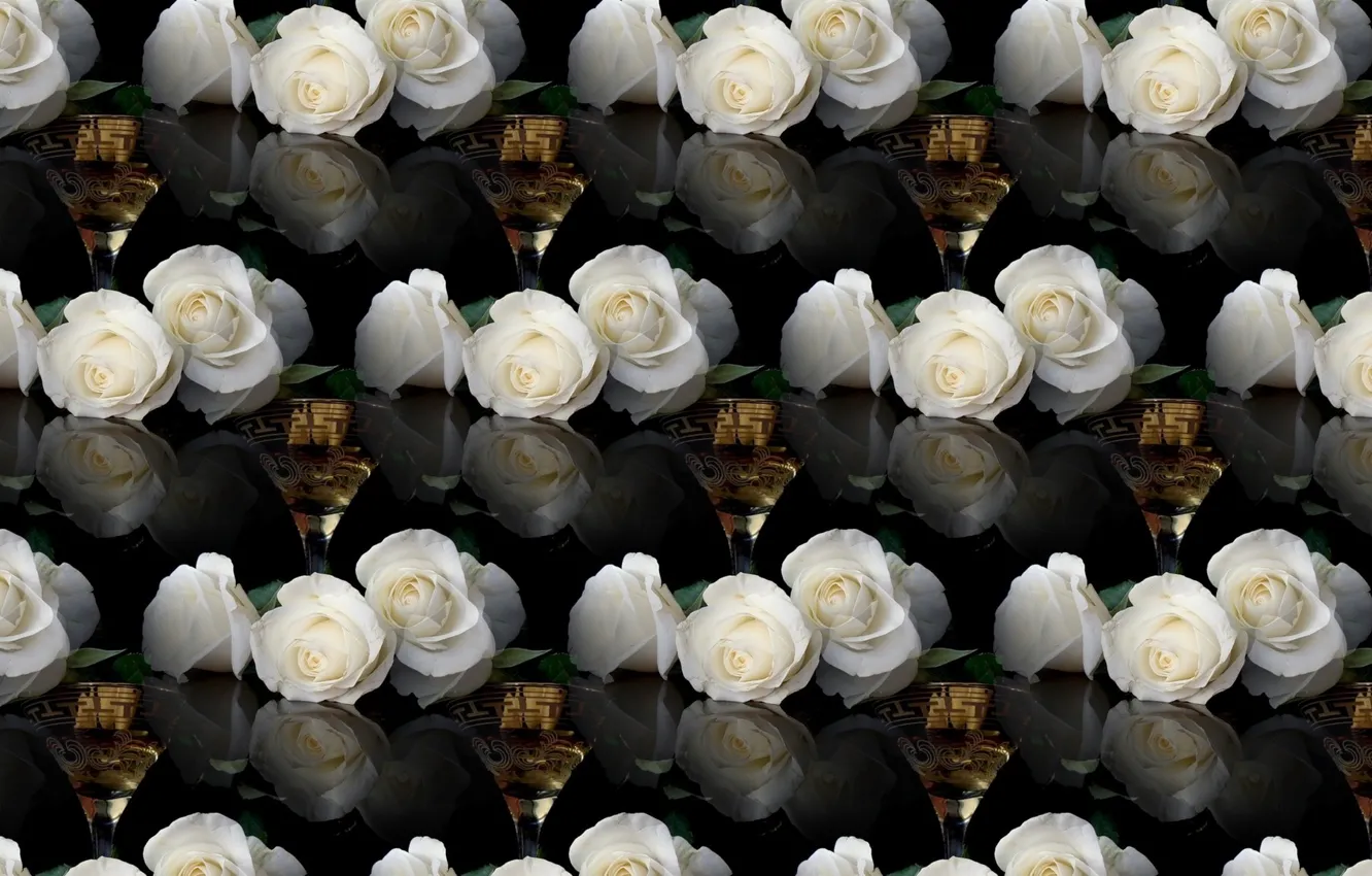 Photo wallpaper background, wine, glass, roses