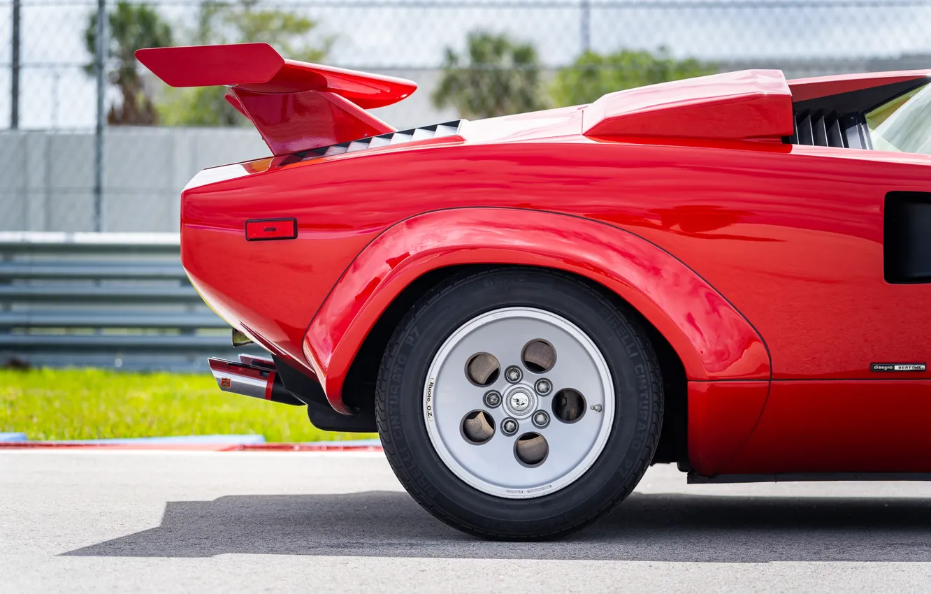 Photo wallpaper Lamborghini, Countach, wheel, LP5000 S, Lamborghini Countach LP500 S