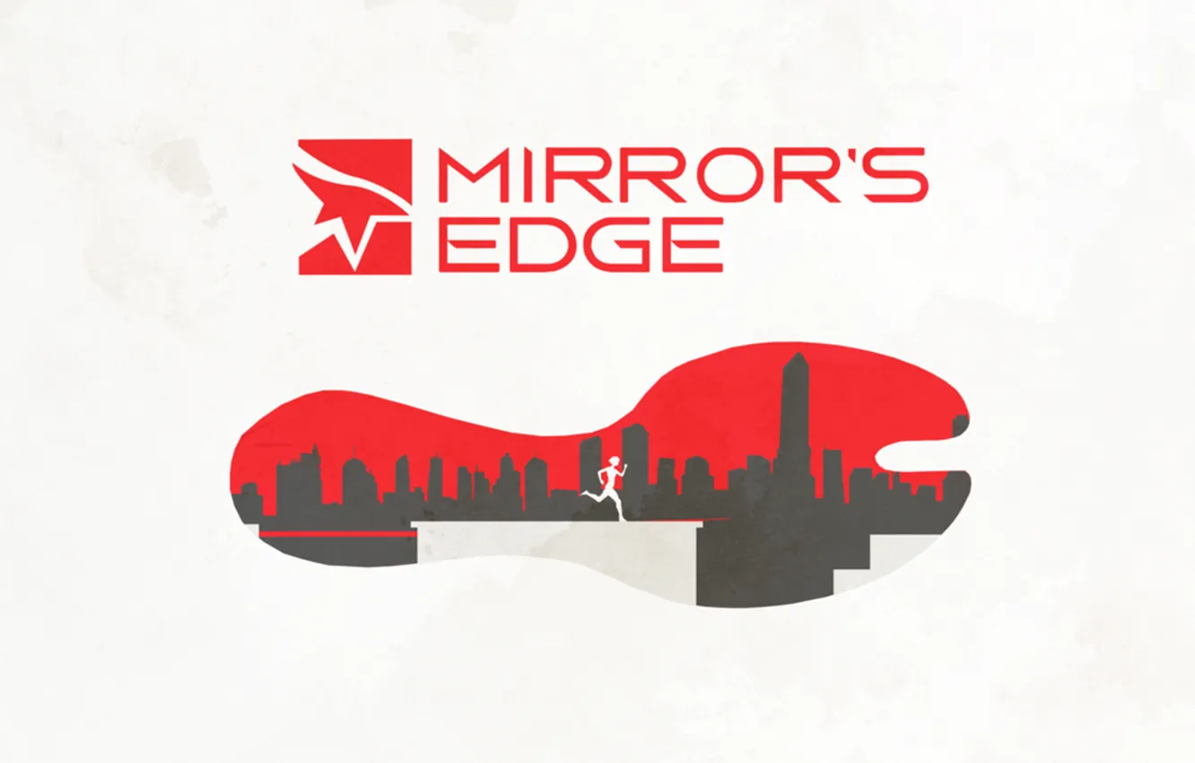 Photo wallpaper Mirror's Edge, foot, art, poster, Mirror face