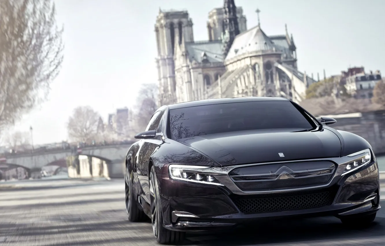 Photo wallpaper the city, black, the concept, Citroen, DS9