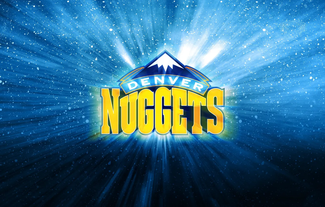 Photo wallpaper blue, background, sport, logo, Basketball, Denver, Nuggets, Denver Nuggets