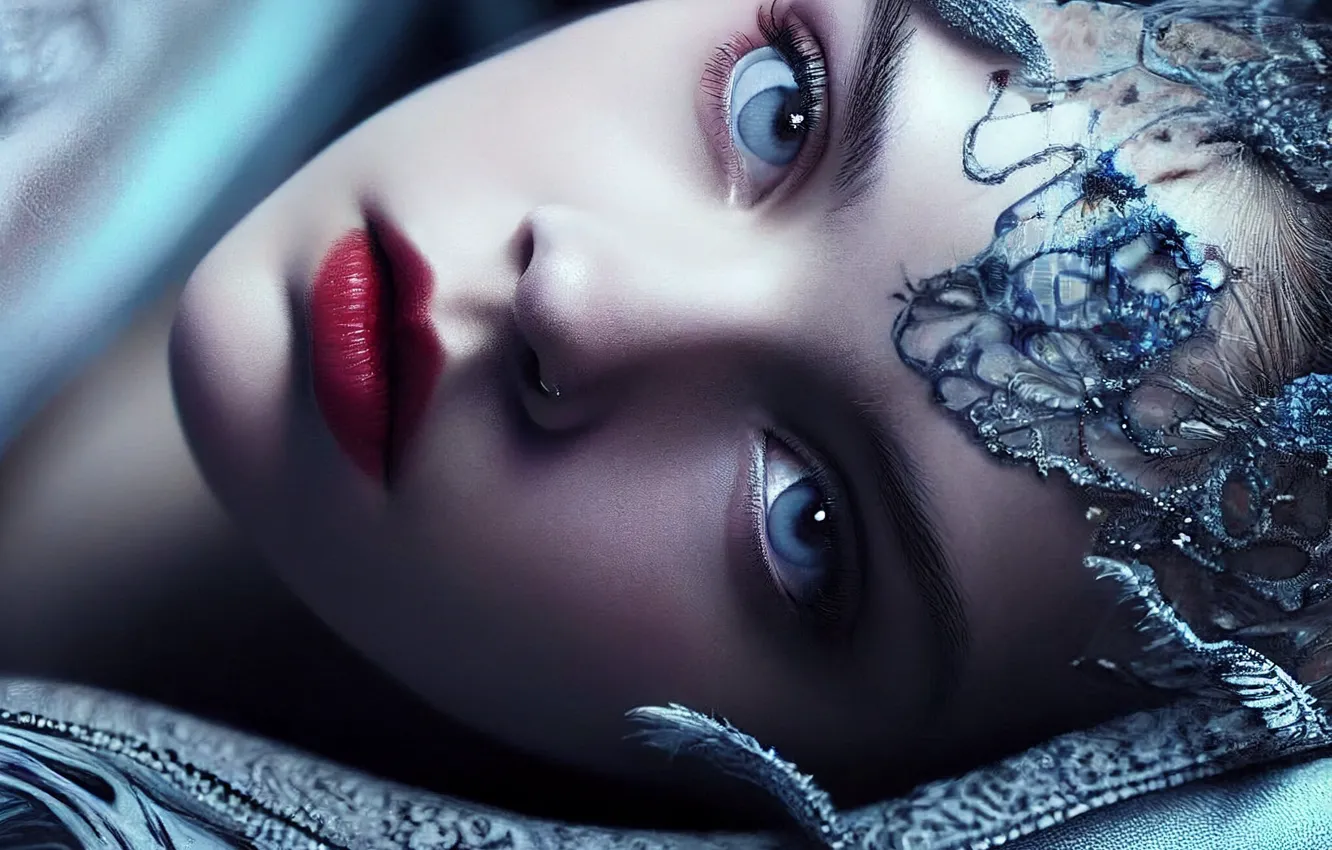 Photo wallpaper girl, AI art, neural network