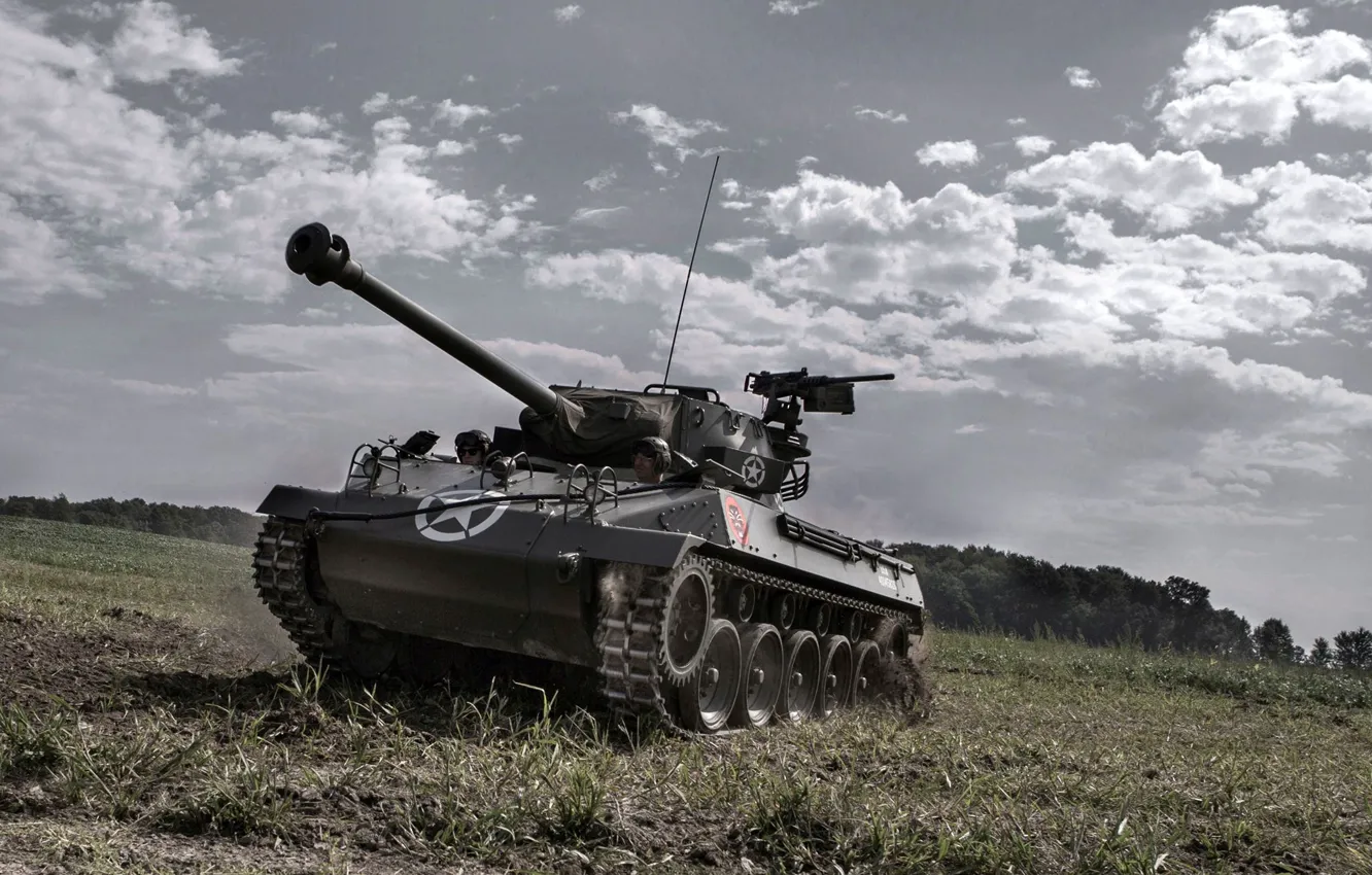 Photo wallpaper field, the sky, Hellcat, tank fighter, &ampquot;witch&ampquot;, M18