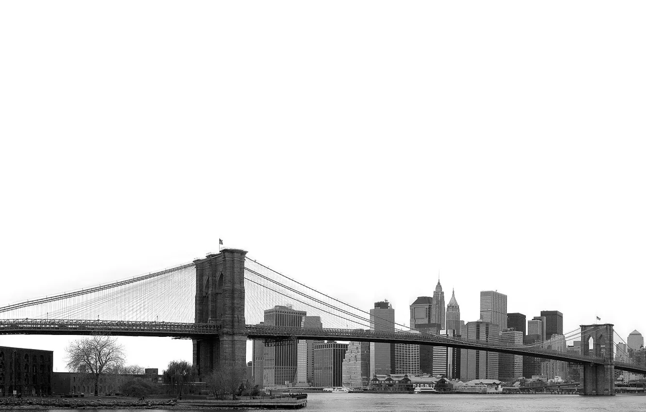 Photo wallpaper bridge, America, architecture, New York, Wallpaper city, NEW YORK