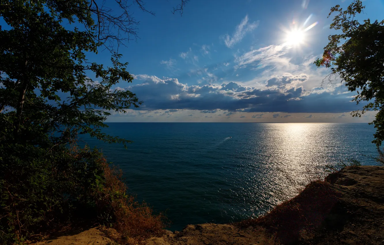 Photo wallpaper sea, the sky, Russia, water surface, The black sea, Krasnodar Krai, Sergey Sergeev