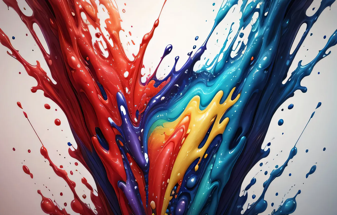 Photo wallpaper squirt, abstraction, paint, divorce, abstract background, AI art, neural network