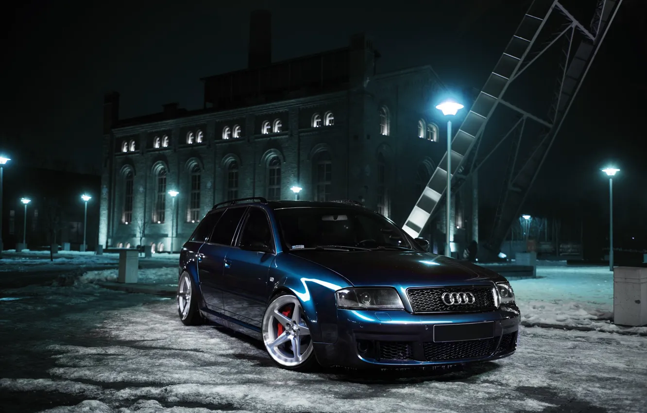 Photo wallpaper Audi, Stance, Before, Audi S6