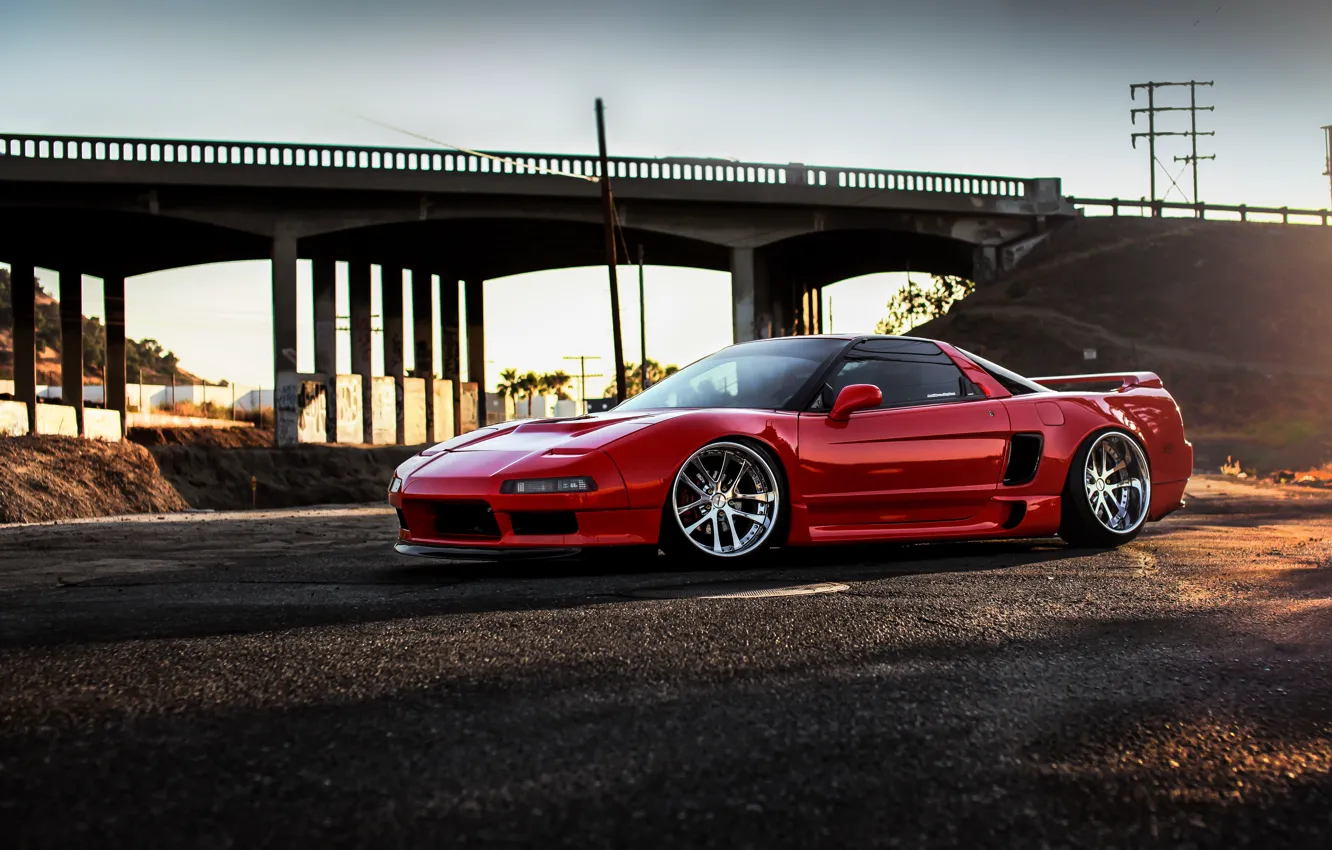 Photo wallpaper car, red, honda, Honda, nsx, hq Wallpapers