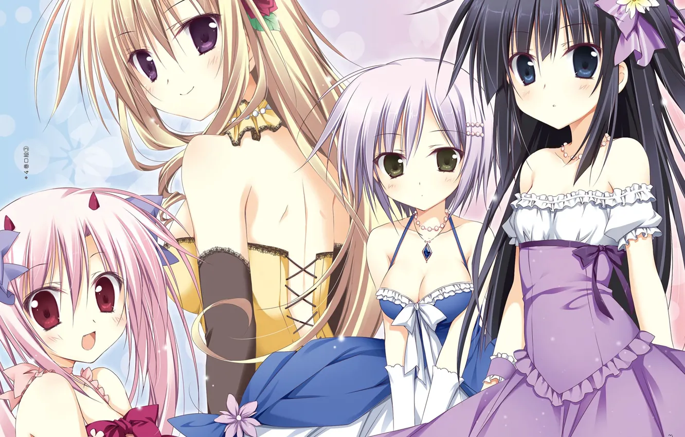 Photo wallpaper girl, background, group, anime, Juuoumujin no Fafnir