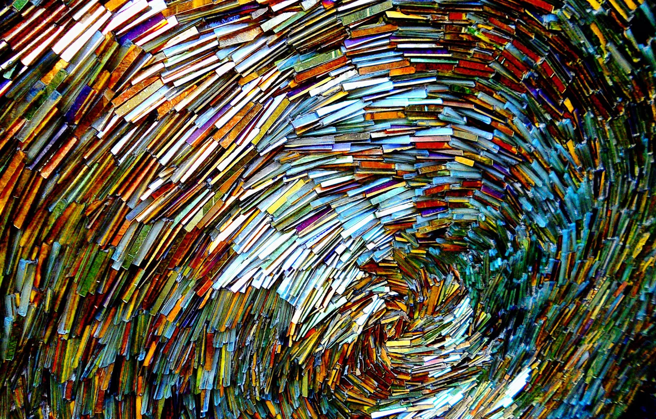 Photo wallpaper paint, spiral, well, the volume