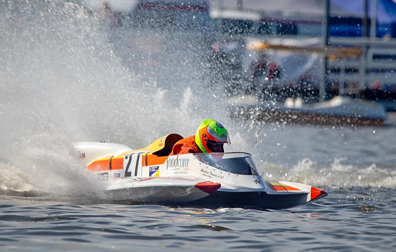 Photo wallpaper race, boat, speed