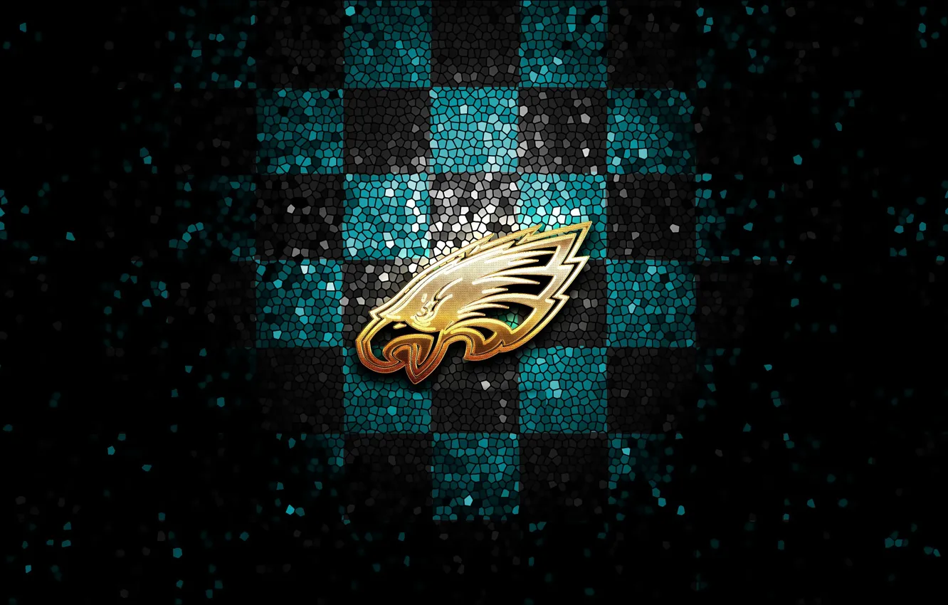 Wallpaper wallpaper, sport, logo, NFL, glitter, checkered, Philadelphia  Eagles images for desktop, section спорт - download