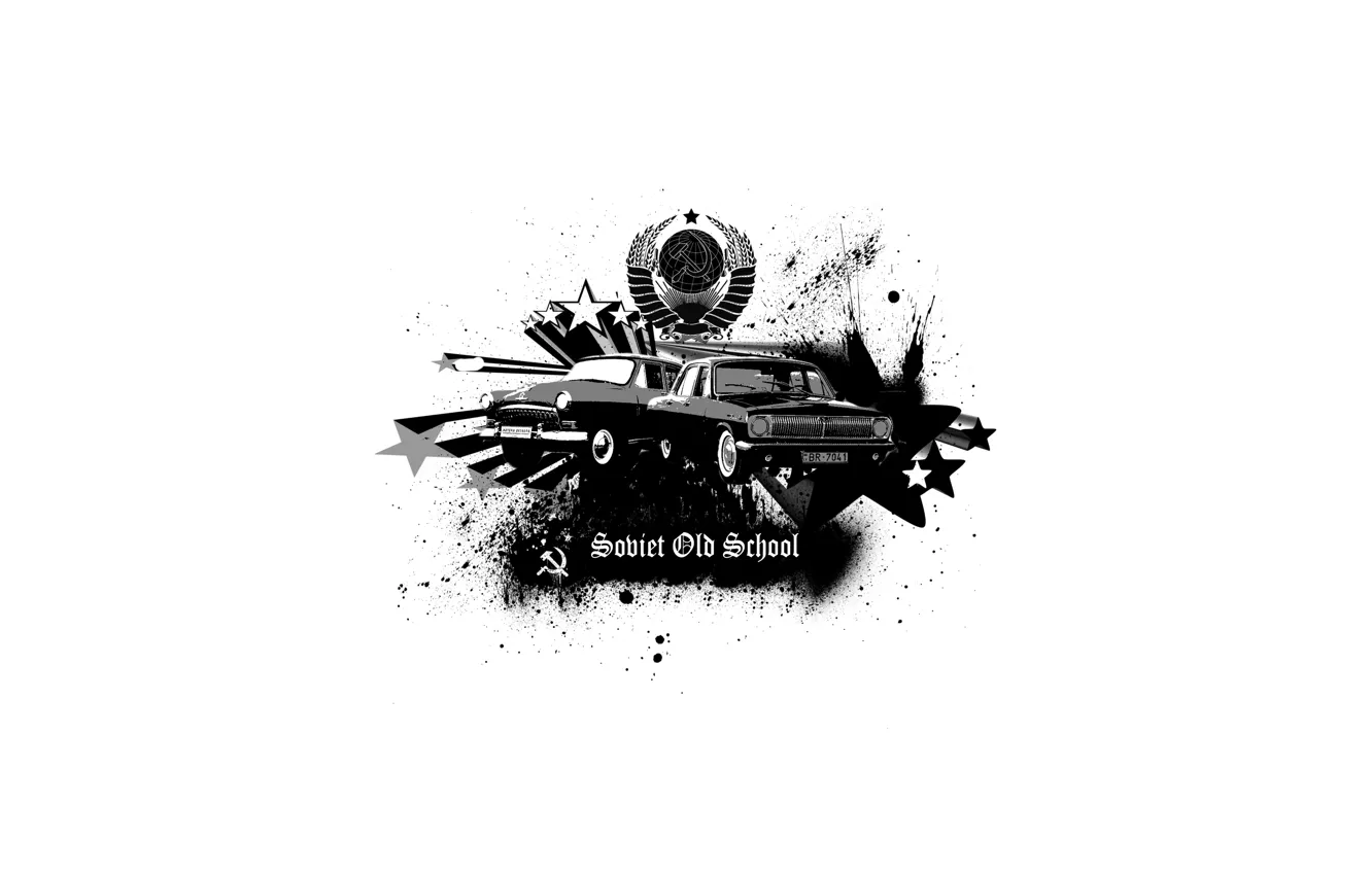 Photo wallpaper gas, USSR, old, school, Volga, GAZ, Soviet