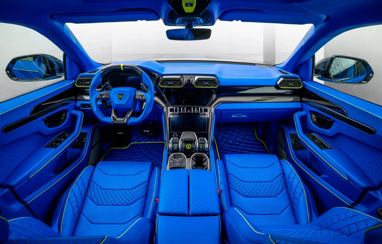 Photo wallpaper Blue, Tuning, Salon, Lamborghini, Mansory, Urus, Lambordgini, Game