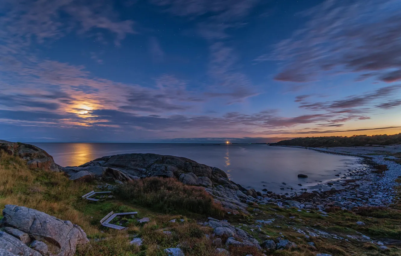 Photo wallpaper the evening, Norway, Norway, Raet National Park