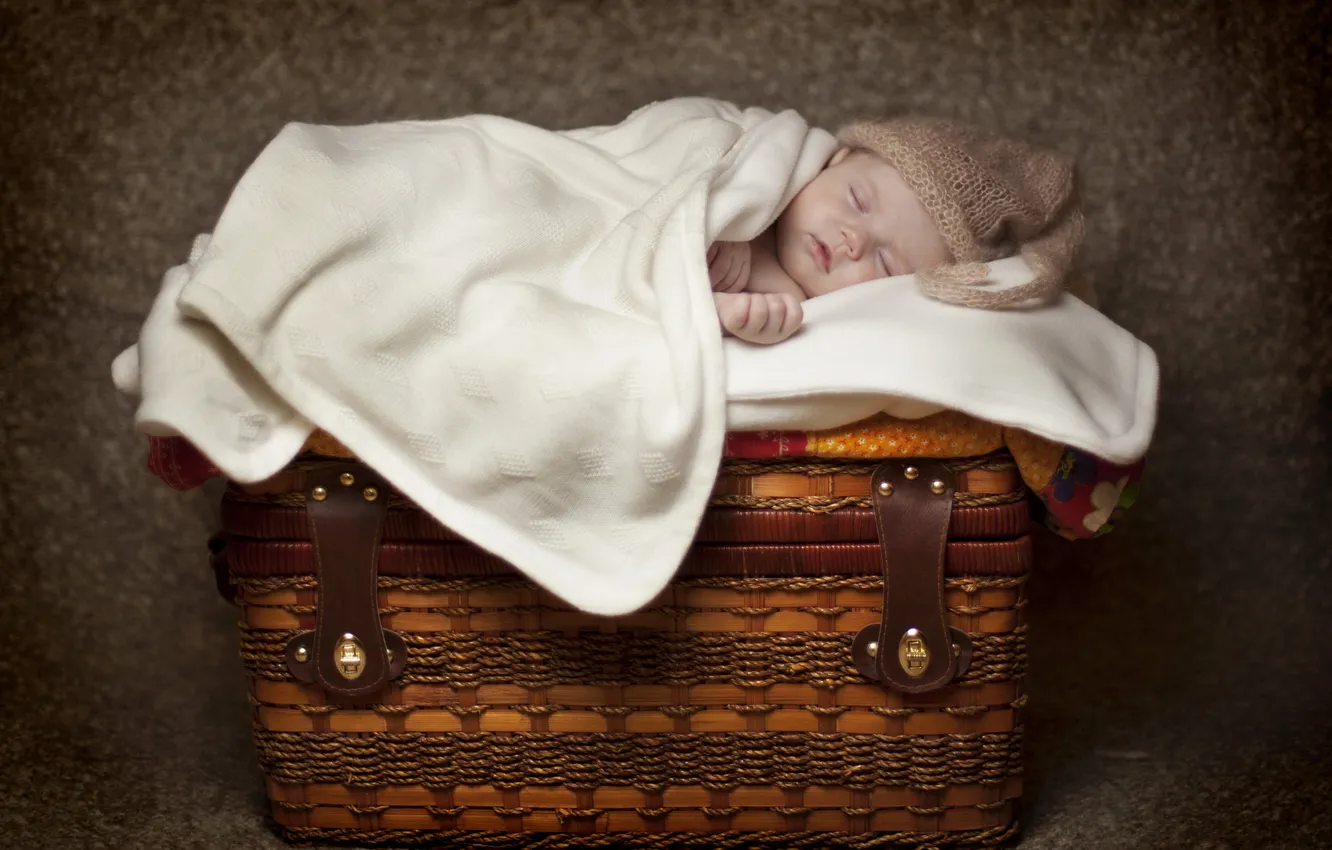 Photo wallpaper children, photo, mood, sleeping, chest, baby