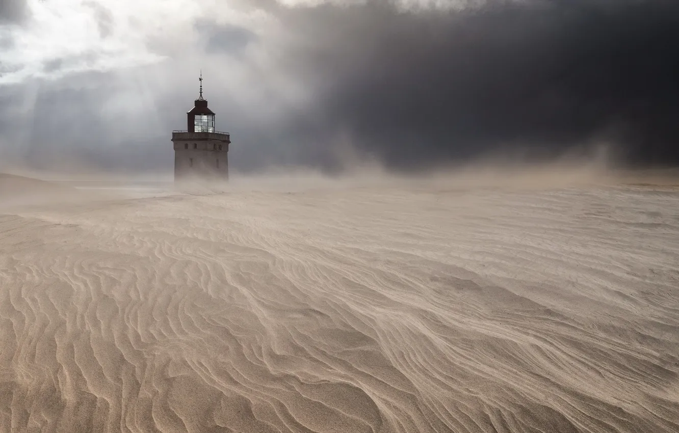 Photo wallpaper sand, desert, tower