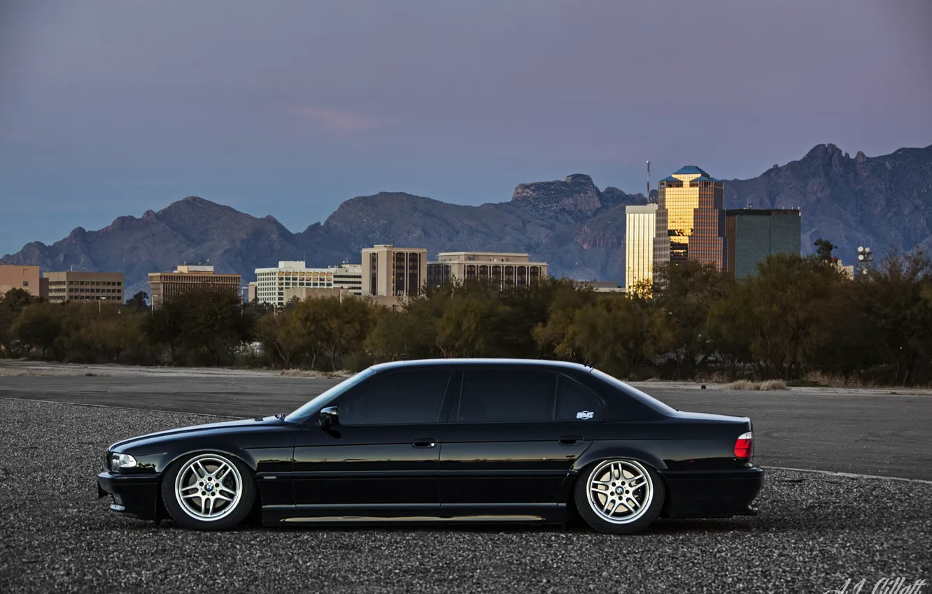 Photo wallpaper bmw, BMW, black, Boomer, e38, 750il, bimmer