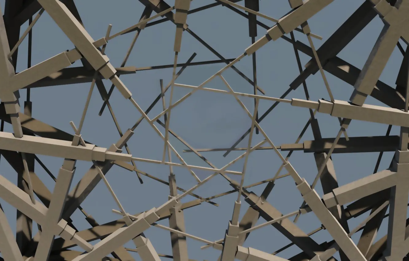 Photo wallpaper line, design, the volume, telescope