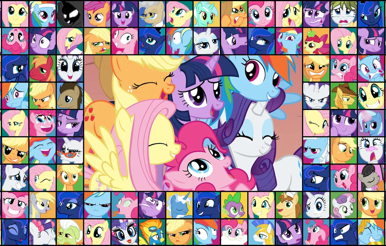 Photo wallpaper pony, rarity, twilight, my little pony, friendship is magic, Platte, pinkie