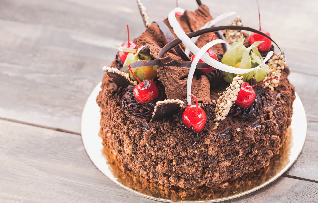 Photo wallpaper decoration, chocolate, cake, cream