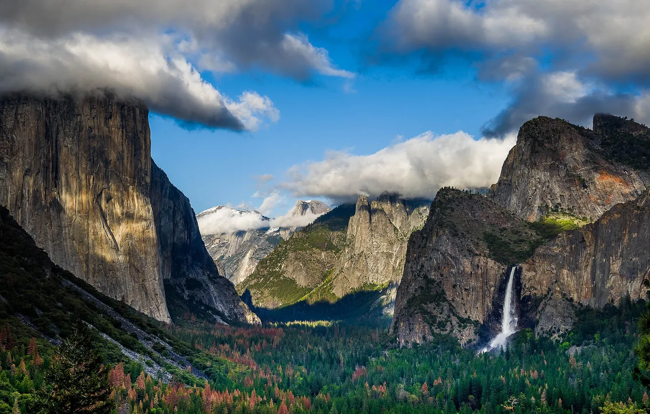 Photo wallpaper USA, Yosemite NP, tunnel view