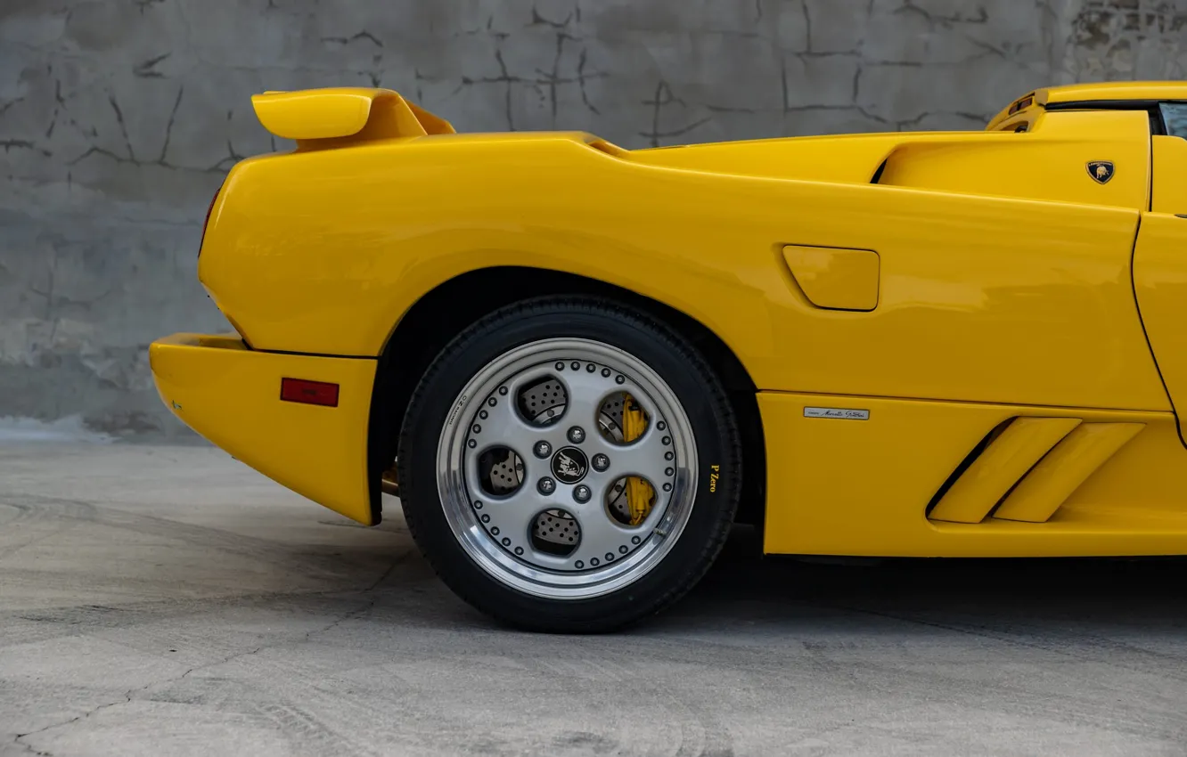 Photo wallpaper Lamborghini, lambo, Diablo, wheel, Lamborghini Diablo VT Roadster