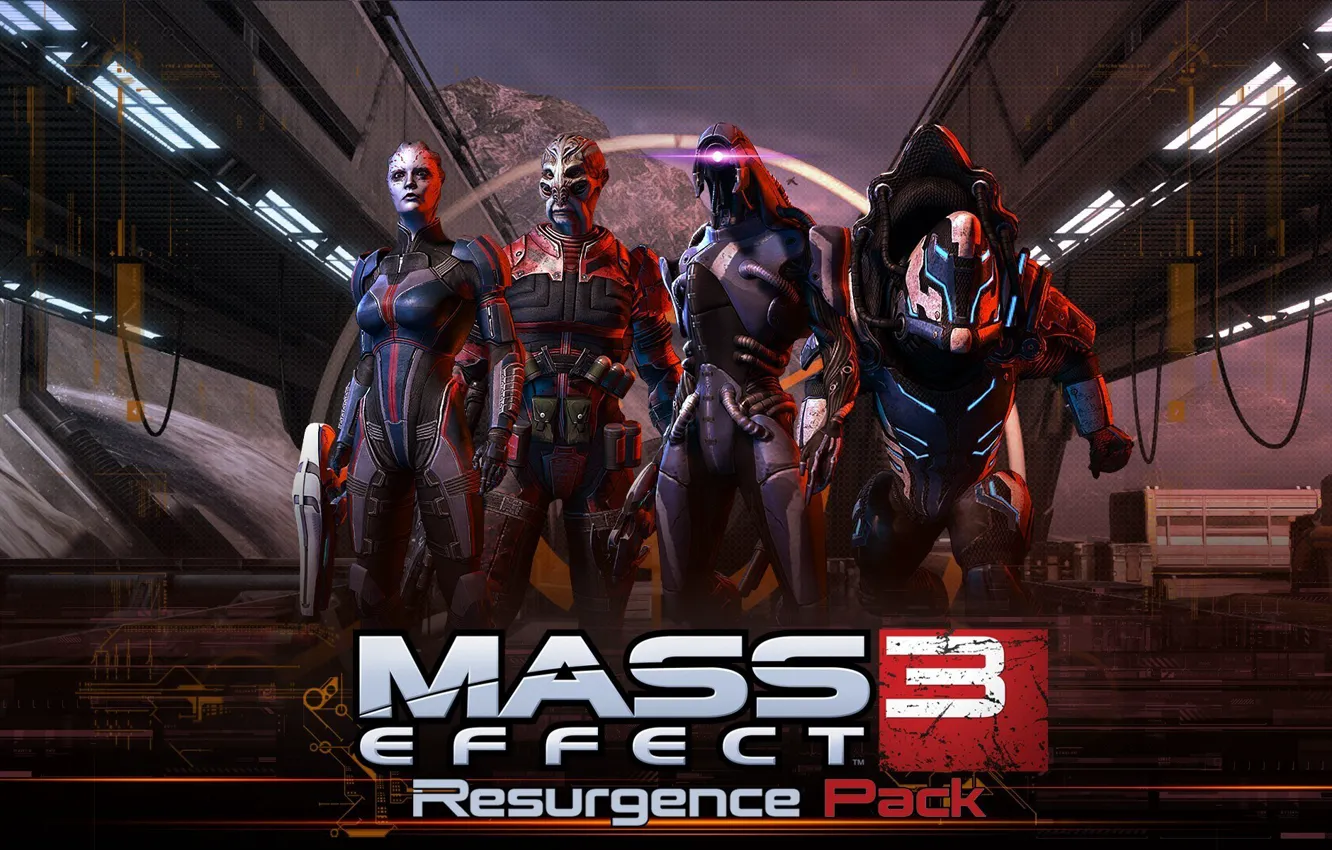 Photo wallpaper mass effect, krogan, Azari, Resurgence Pack, batarians, geta