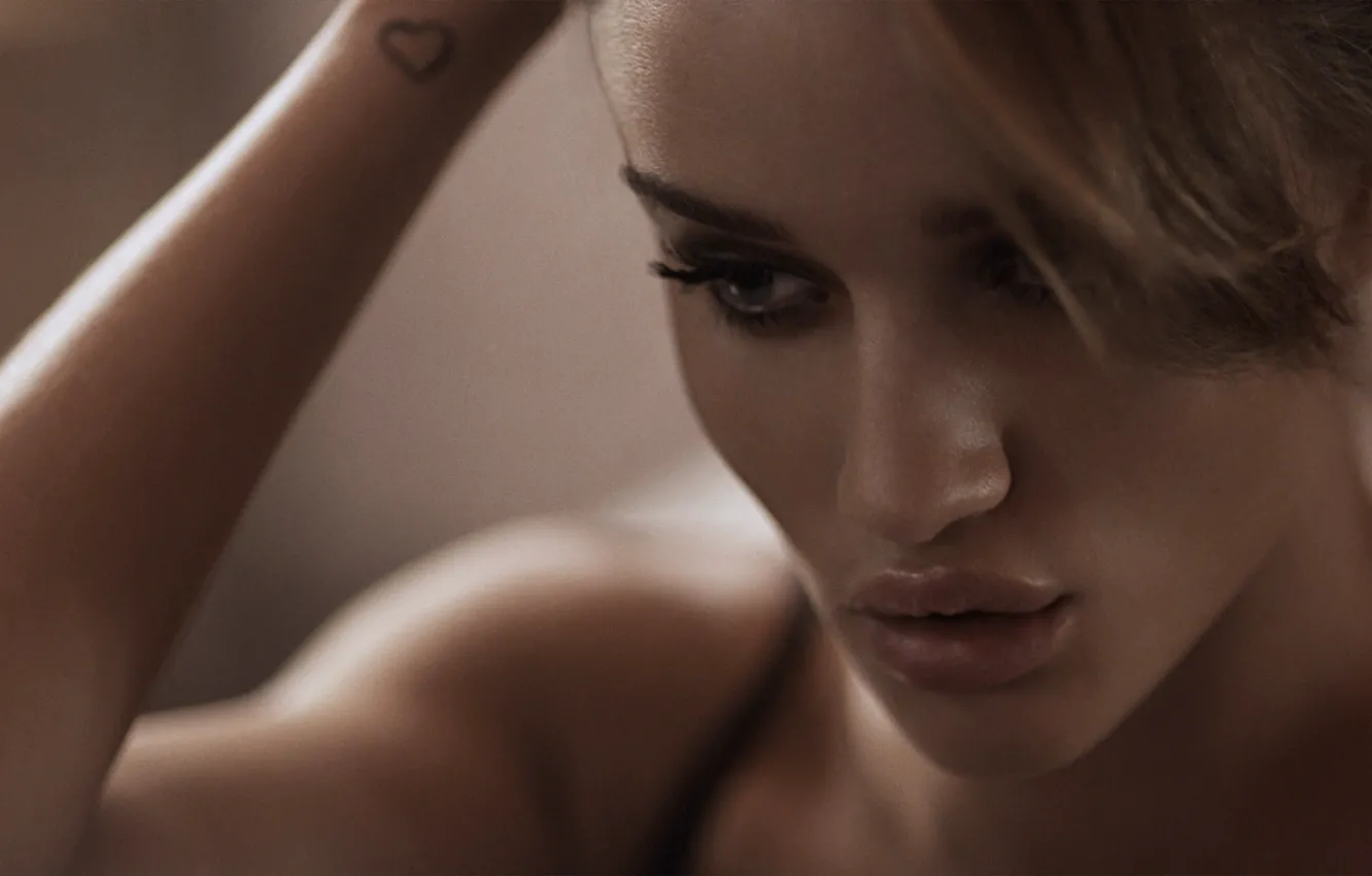 Photo wallpaper sexy, model, tattoo, lips