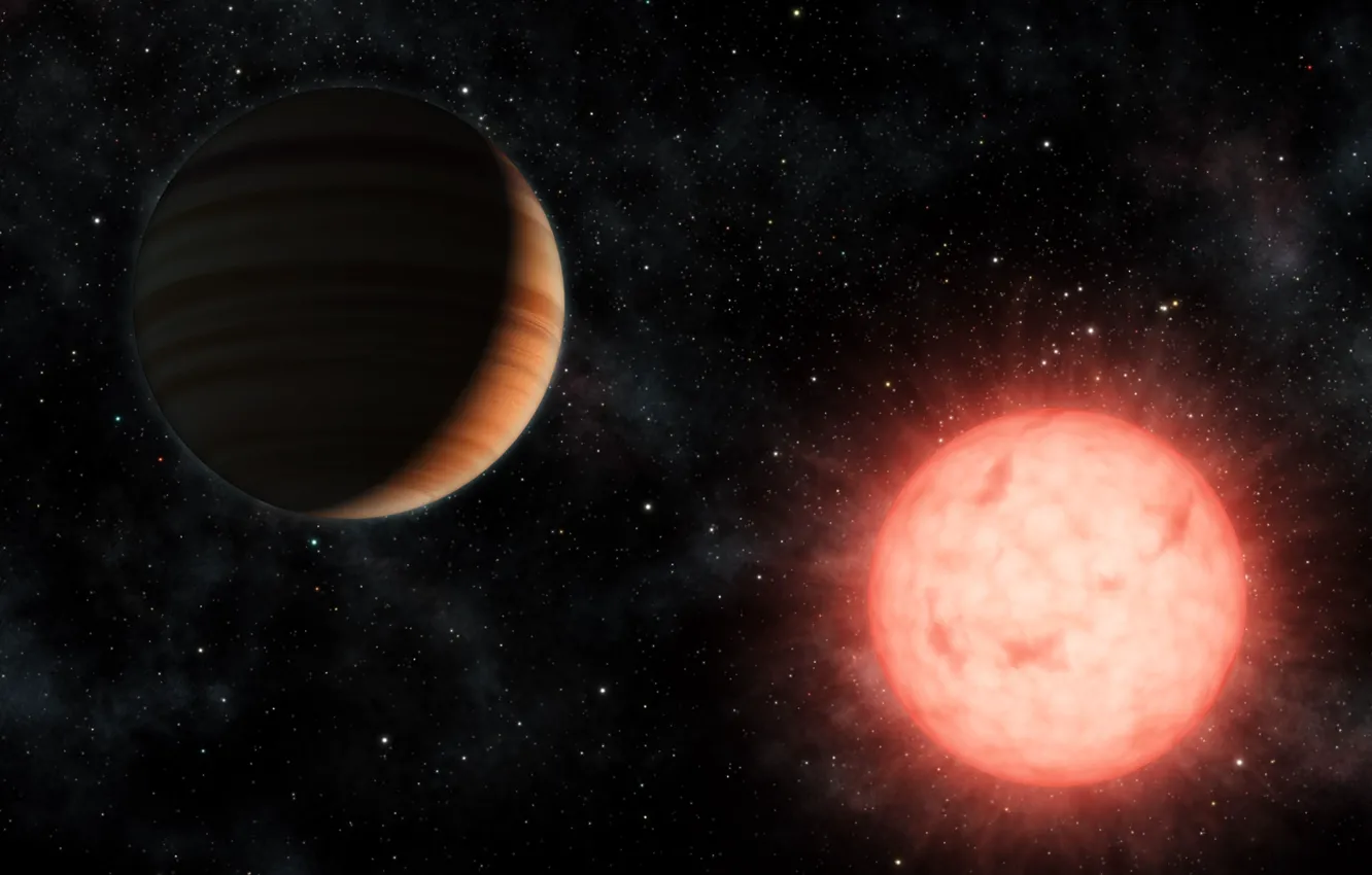 Photo wallpaper space, stars, planet