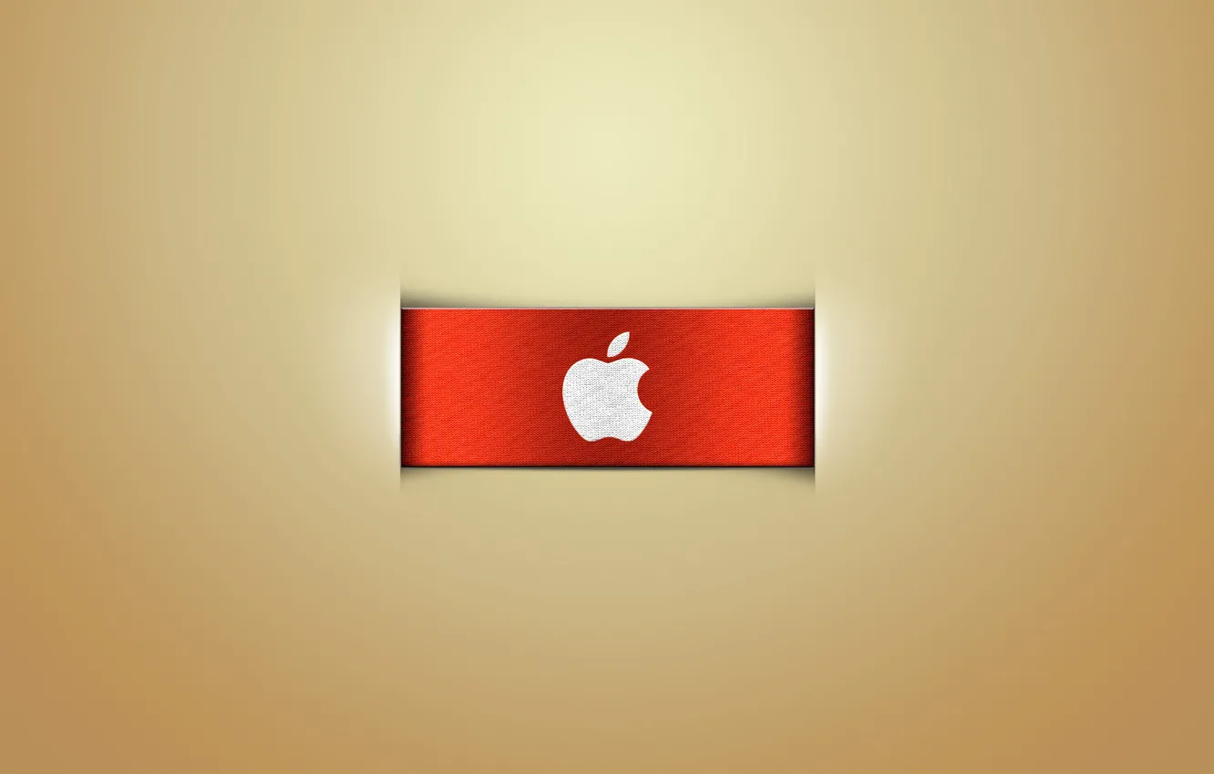 Photo wallpaper background, apple, fabric, logo, red, brand
