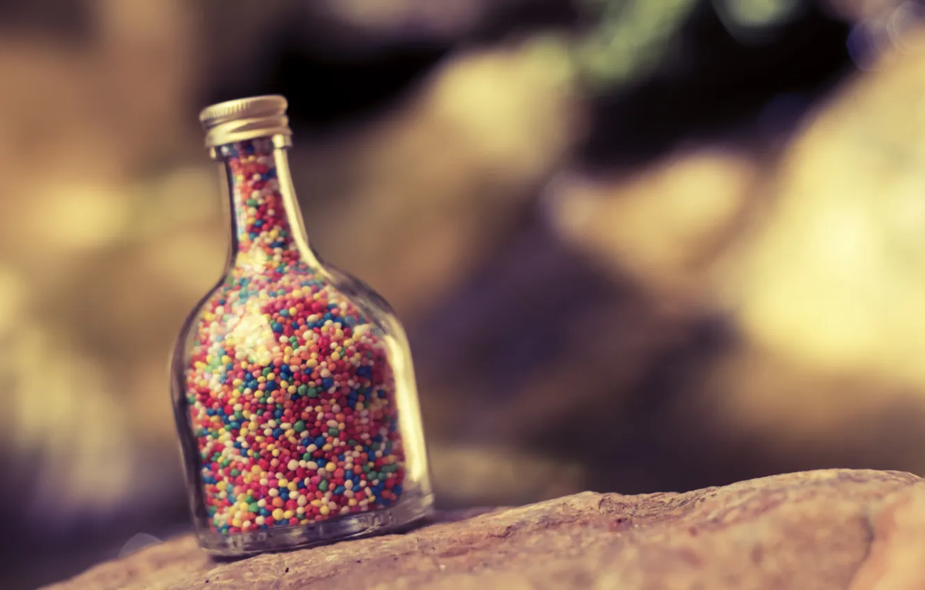 Photo wallpaper balls, bottle, pills