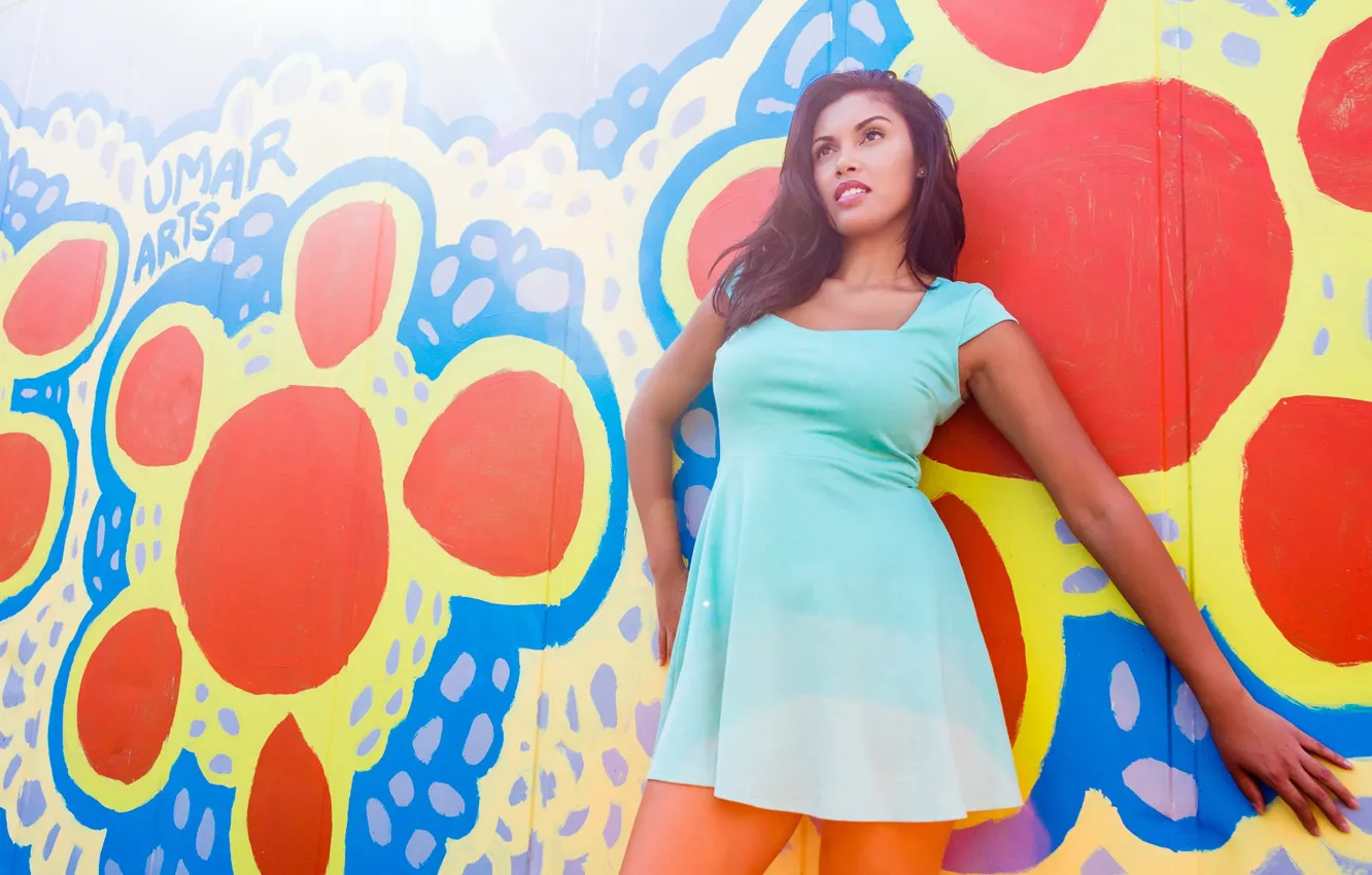 Photo wallpaper look, girl, background