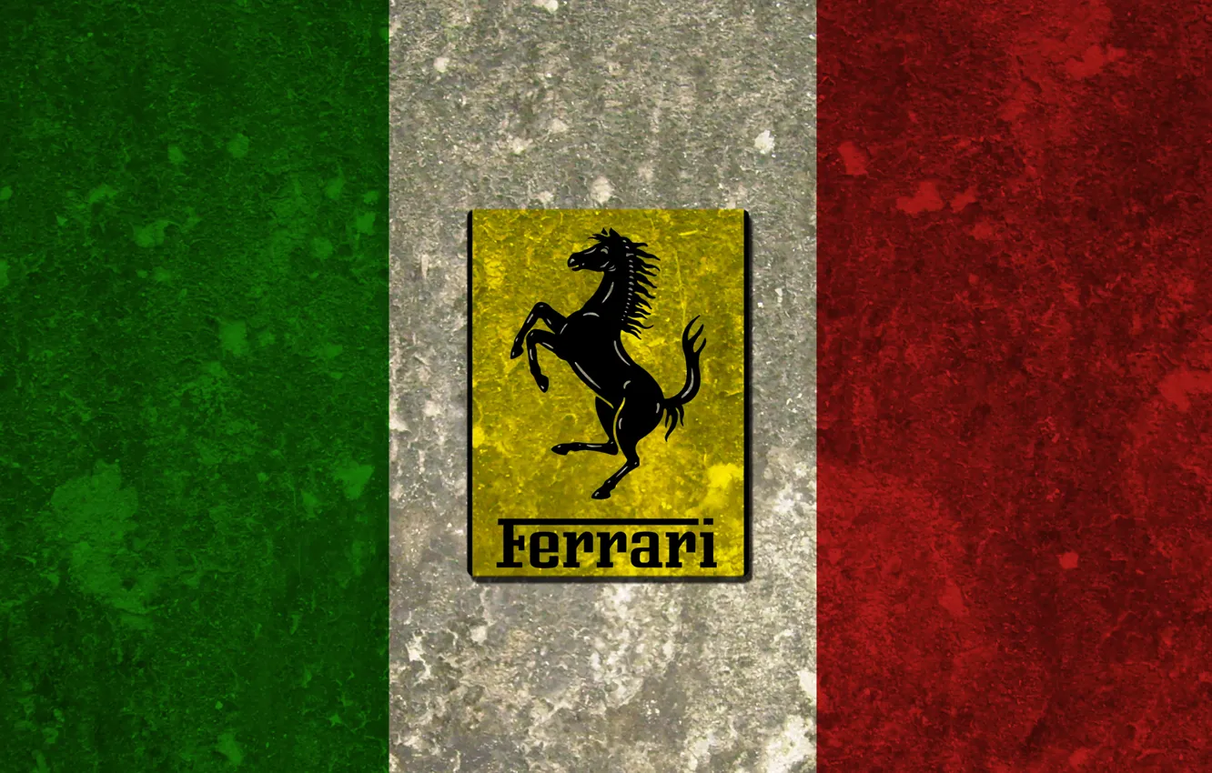 Photo wallpaper flag, ferrari, Ferrari, italia, Italy, prancing horse