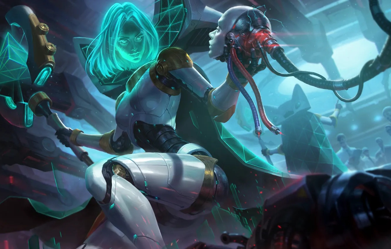 Photo wallpaper girl, fiction, robot, art, costume, fantasy, cyborg, art