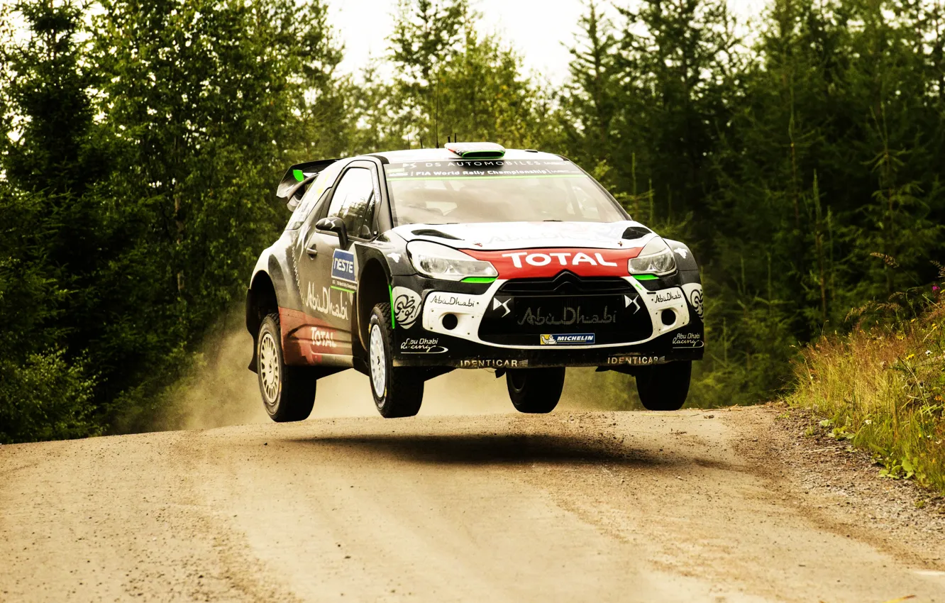 Photo wallpaper Jump, Citroen, DS3, WRC, Rally, Rally, Finland