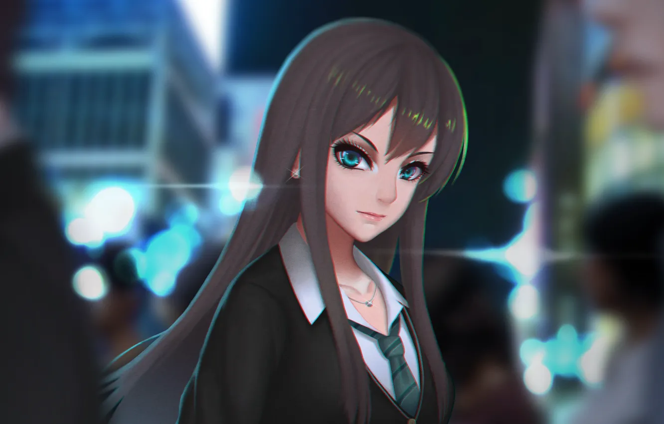 Photo wallpaper girl, people, anime, art, idolmaster, Rin Shibuya