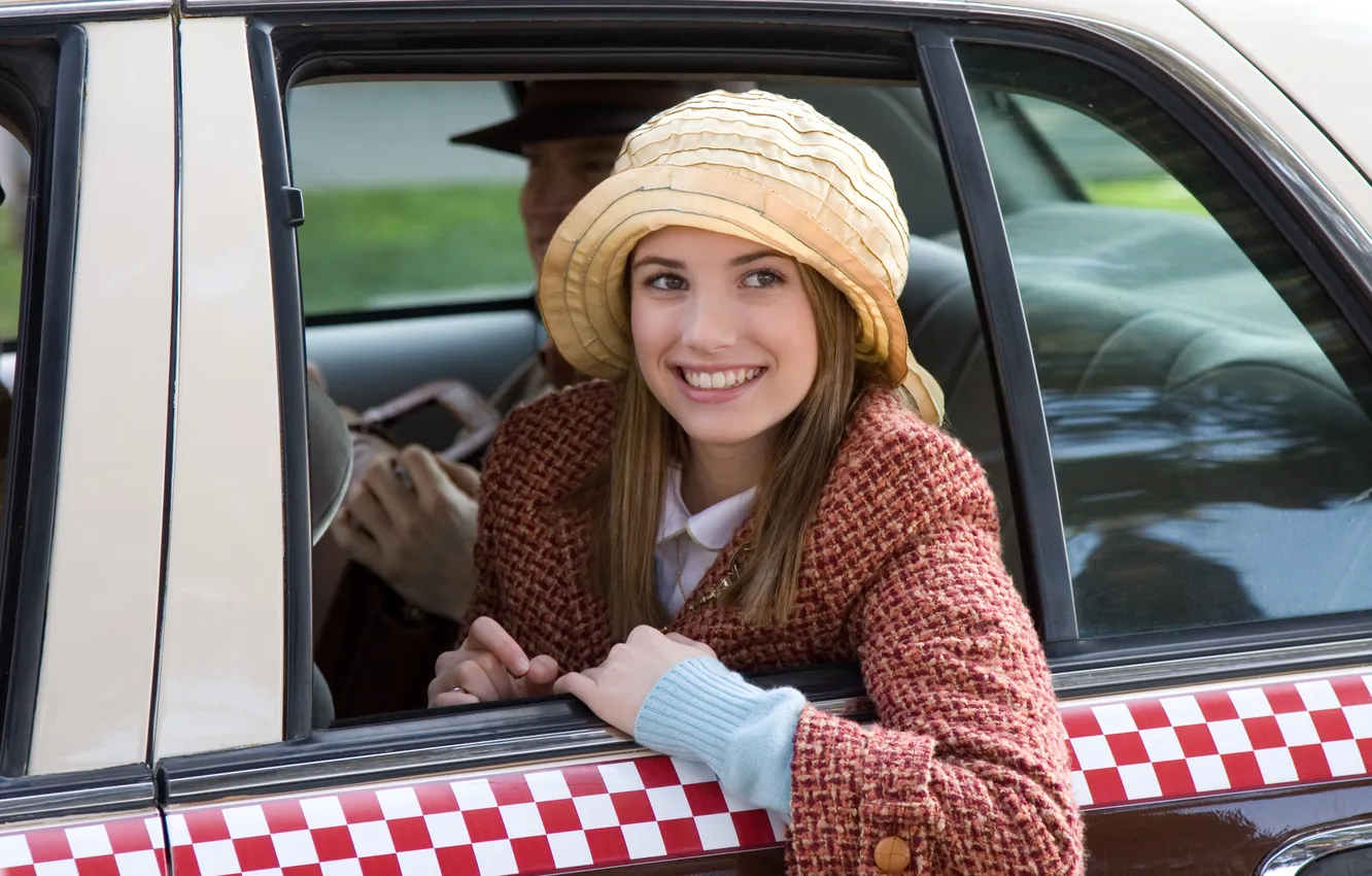 Photo wallpaper girl, smile, hat, actress, Emma Roberts, Emma Roberts, Nancy Drew
