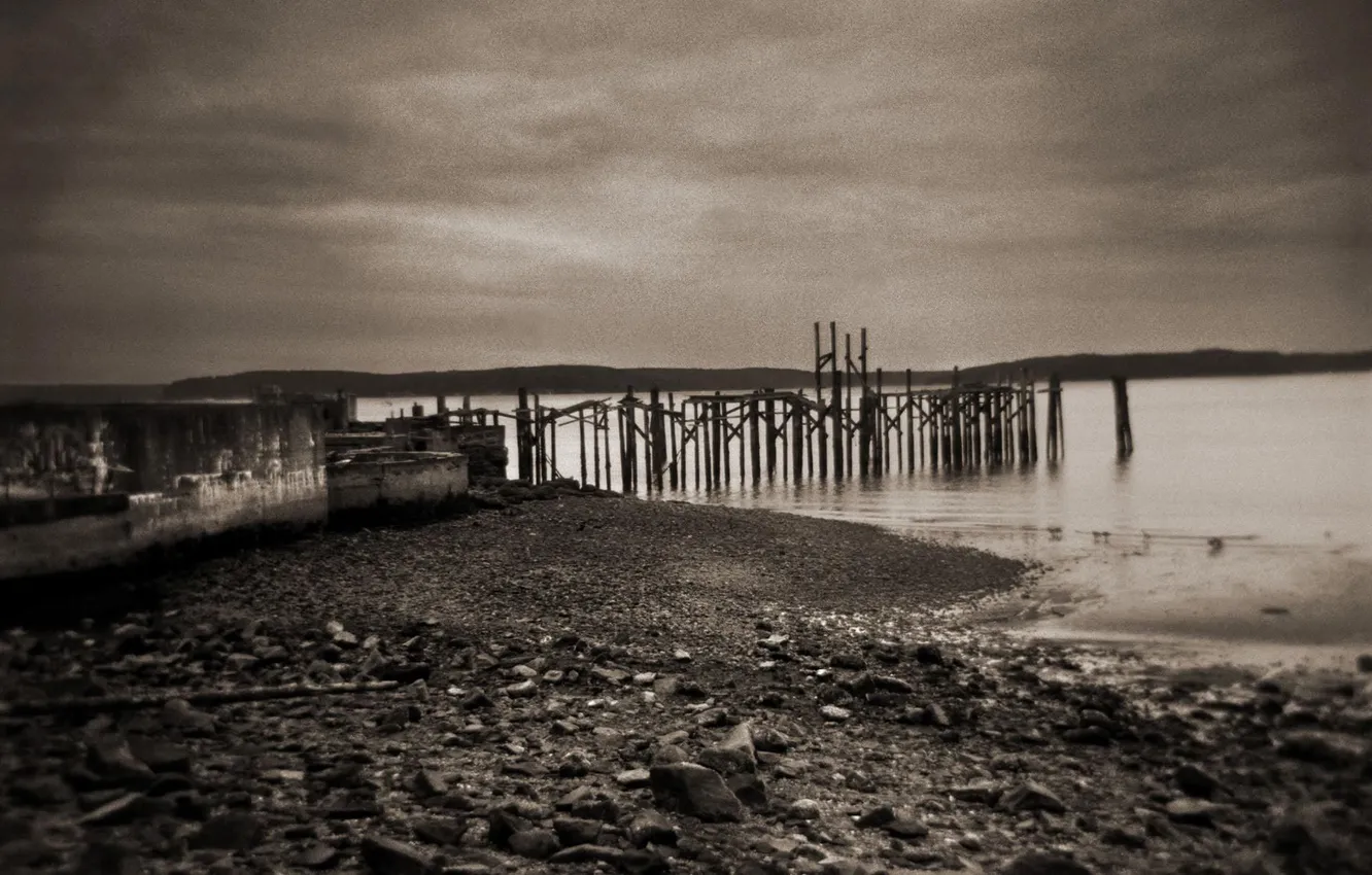 Photo wallpaper beach, style, stones, photo, background, mood, Wallpaper, ruffle
