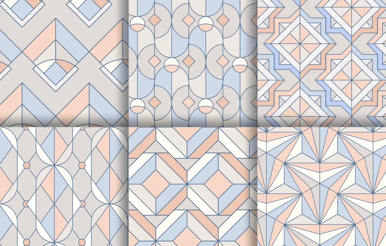 Photo wallpaper background, texture, colorful, geometry, patterns, pastel, geometric, seamless