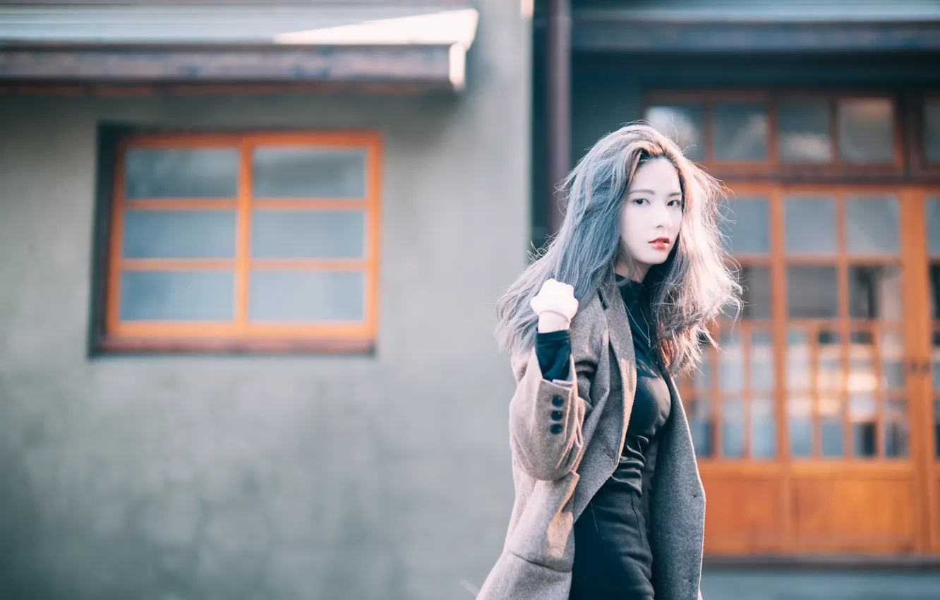 Photo wallpaper look, girl, Asian