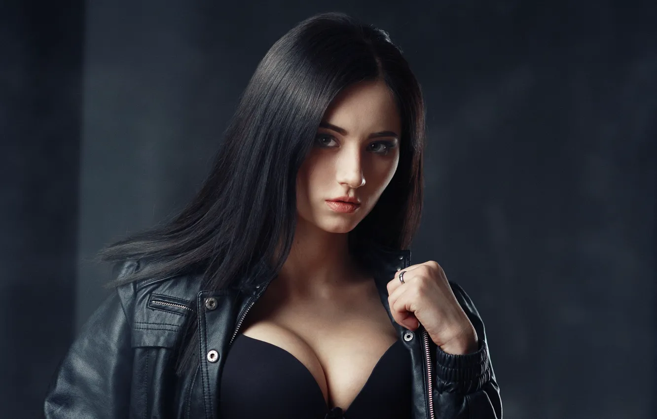 Photo wallpaper look, girl, sexy, hair, brunette