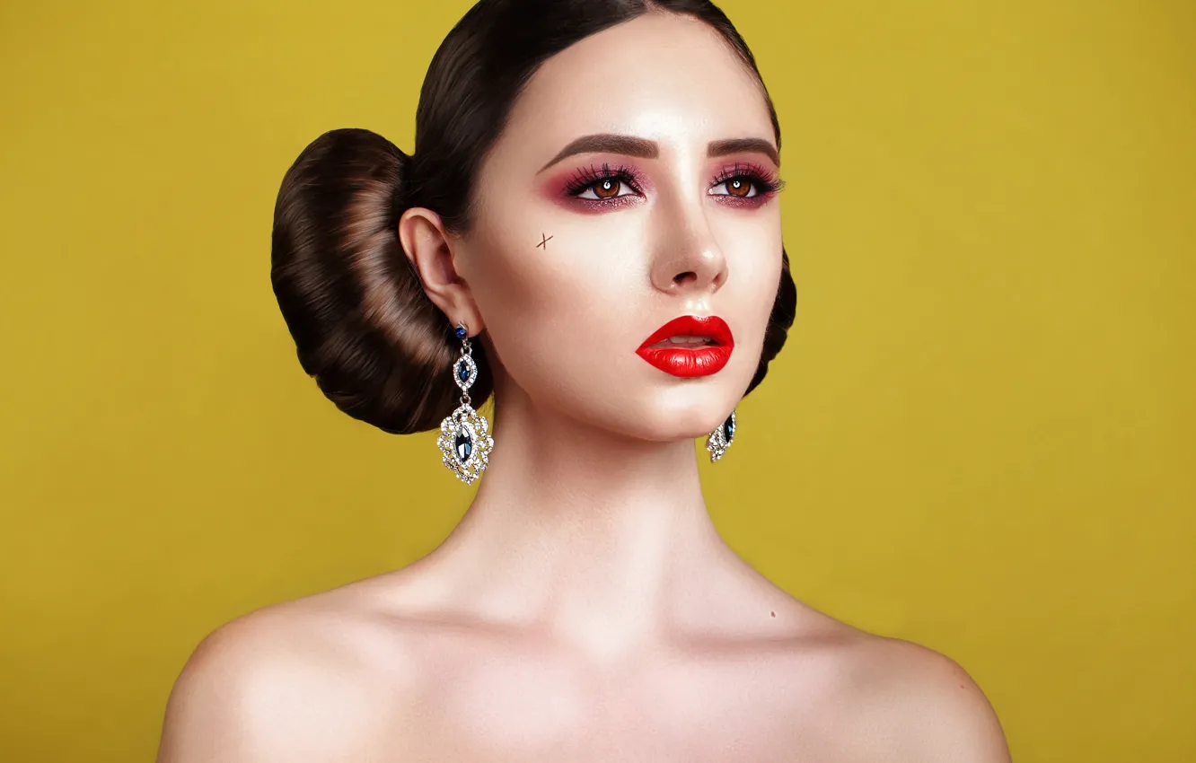 Photo wallpaper doll, makeup, image, retouching, Disha Shemetova, Sergei Alexandrov