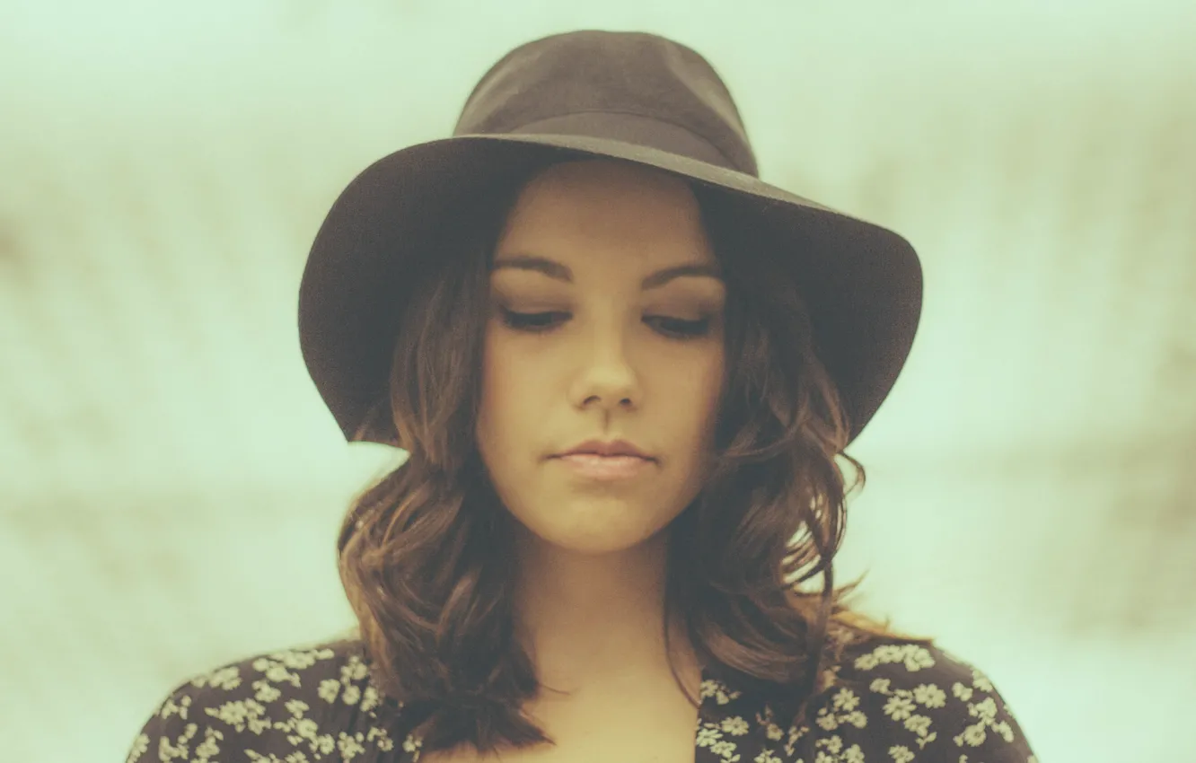 Photo wallpaper serenity, hair, hat, lips, hat, lips, serenity, hair